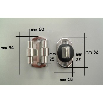 Fermaporta o antina in acciaio inox Aisi 316